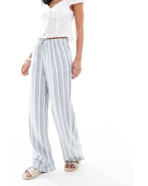 ONLY Linen Mix Pull On Pants - White
