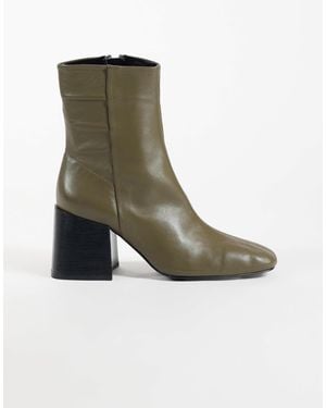 ASOS Raiden stiefeletten aus echtem leder mit blockabsatz - Grün