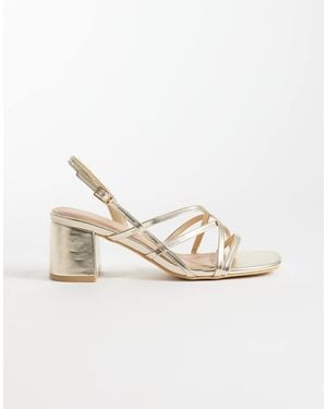 New Look Multistrap Block Heeled Sandal - White