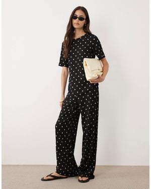 JDY Tall Loose Pants Co-Ord - Black
