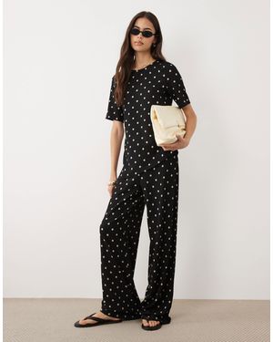 JDY Tall Loose Trousers Co-Ord - Black