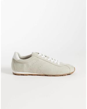 ASOS Dabble Slim Lace Up Trainers - White