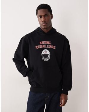 ASOS Relaxed Hoodie With Nfl Print - Black