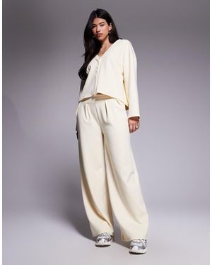 ASOS Co-ord Interlock Wide Leg Trouser - Multicolour