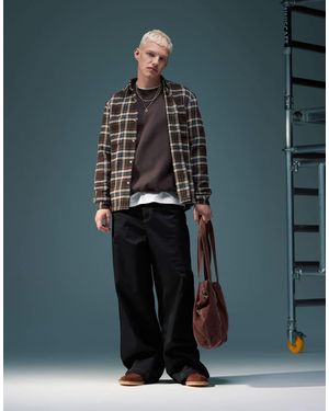 ASOS Pantaloni Oversize Extra Ampi Neri Con Tasca Sul Retro - Blu