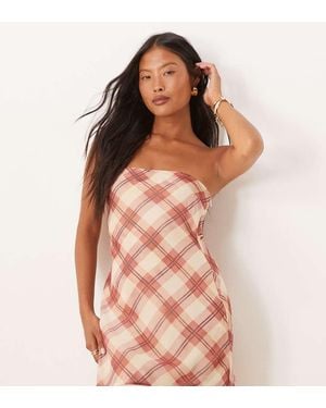 ASOS Asos Design Petite Double Layer Bandeau Mini Dress - Brown