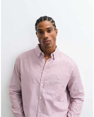 ASOS Lockeres oxford-hemd mit streifen - Pink