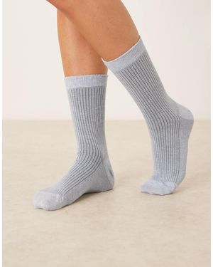 ASOS – gerippte socken - Blau