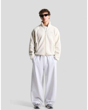 Bershka Faux Shearling Jacket - White