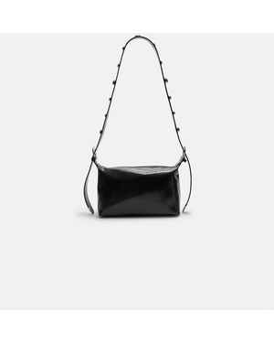 Stradivarius Studded Leather Effect Crossbody Bag - White