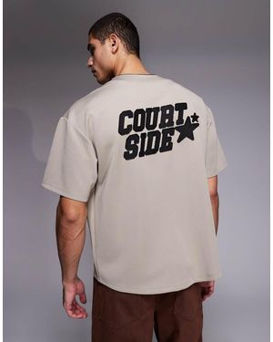 Courtside Boxy Baseball Jersey - Grey