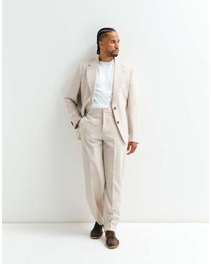 ASOS Asos Adaptive Relaxed Tapered Suit Trousers - Natural