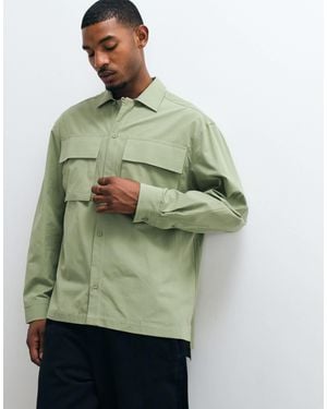 ASOS Oversized Shirt With Cargo Pockets - Green