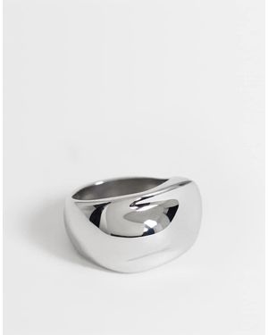 TOPSHOP Roma Waterbestendige Roestvrijstalen Ring - Wit