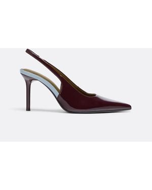 Stradivarius Tricolour Slingback Court Shoes - Brown