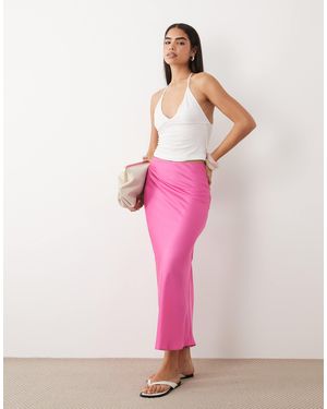 Vila Satin Maxi Skirt - Pink