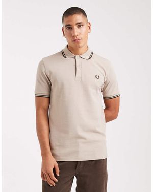 Fred Perry Twin Tipped Polo - Natural