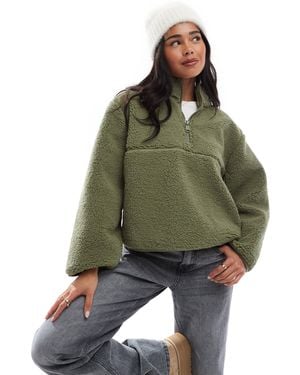 HUNTER – fia – jacke aus teddyfell - Grün