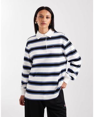 Tommy Hilfiger Collegiate Stripe Rugby Shirt - Blue