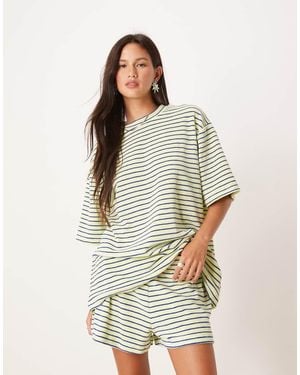 ASOS Towelling Boxer Short Co-ord - Multicolour