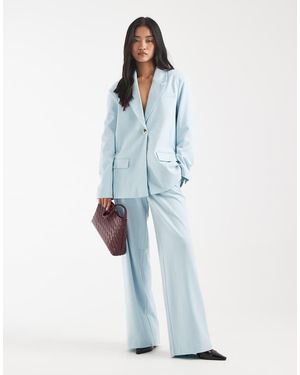 Object Wide Leg Tailored Trouser Co-ord - Blue