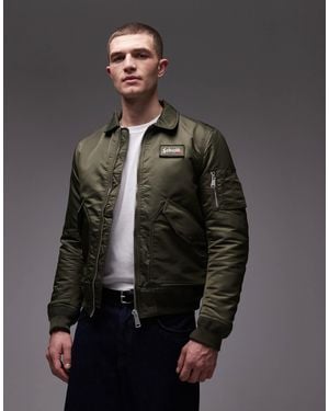 Schott Nyc – wattierte cropped-jacke - Grau