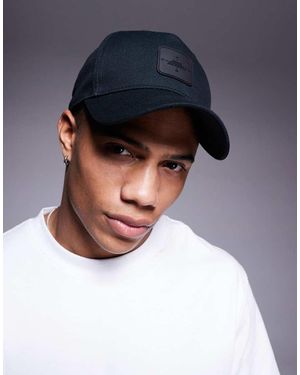 River Island Rubberised Badge Detail Cap - Blue