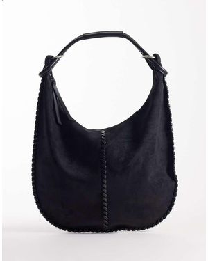 Abercrombie & Fitch Bolso Tote Con Detalle De Pespuntes De Antelina De - Azul