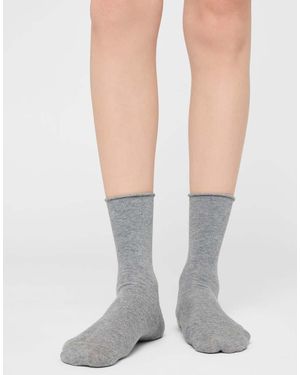 Calzedonia Non-Elastic Cotton Ankle Socks - White