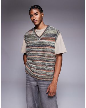 ASOS Oversized Textured Knitted Tank - Gray