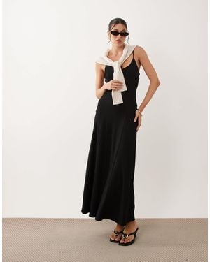 ASOS Swing Bra Cami Midi Dress - Black