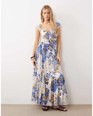 Free People Corset Style Drop Waist Maxi Dress - White