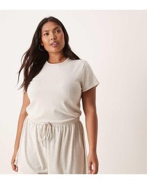ASOS Asos Design Curve Mix & Match Rib Flippy Short - Brown