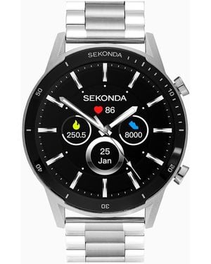 Sekonda Active Lux 45Mm Round Smartwatch With Bracelet - Grey