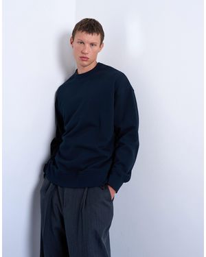 TOPMAN – hochwertiges, leichtes oversize-sweatshirt - Blau