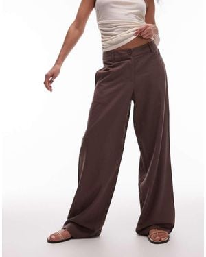 TOPSHOP Pantaloni A Vita Bassa - Viola