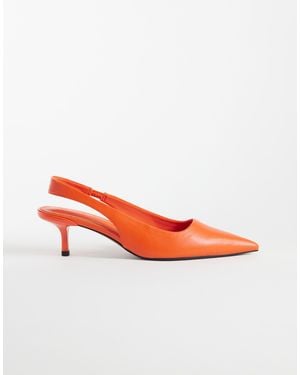 ASOS Signature Kitten Heeled Shoes - Orange