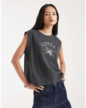 Levi's Boxy Tank Top With Logo Print - Grey