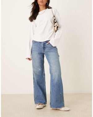 Abercrombie & Fitch Low Rise Ultra Loose Painter Jeans - Blue