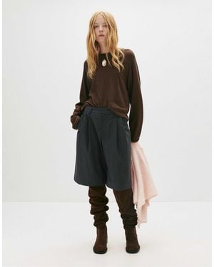 Pull&Bear – elegante bermudashorts - Grau