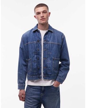 Tommy Hilfiger Pleated Selvedge Denim Jacket - Blue