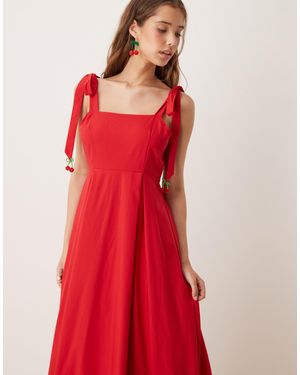 Sister Jane – midaxikleid - Rot