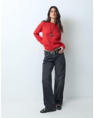 ASOS Pull ras - Rouge