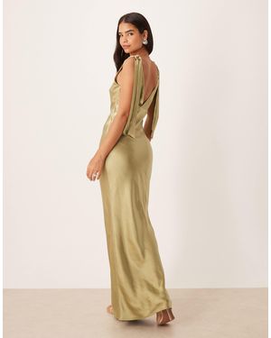 open lace back dress Rent Pretty Lavish Keeley One Shoulder Jade Green Mini Dress main image 0
