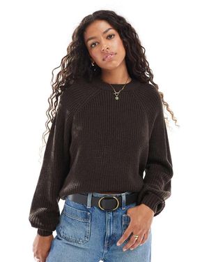Threadbare Jersey Chocolate Con Cuello Redondo De - Negro