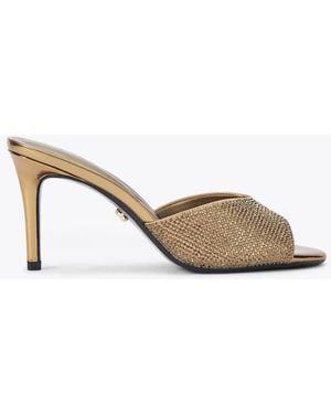 Carvela Kurt Geiger Silvia Mule Heeled Sandals - Natural