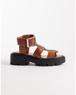 ASOS Freddy Fisherman Chunky Heeled Sandal - Brown