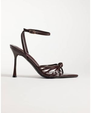 SIMMI Simmi London Deja Sandalen Met Hak En Knoopdetail - Wit