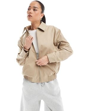 Pull&Bear Harrington Jacket - Natural