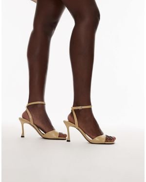 TOPSHOP Giula Heeled Two Part Sandal - Brown